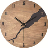 Round Wooden Wall Clock Stylish and Elegant
